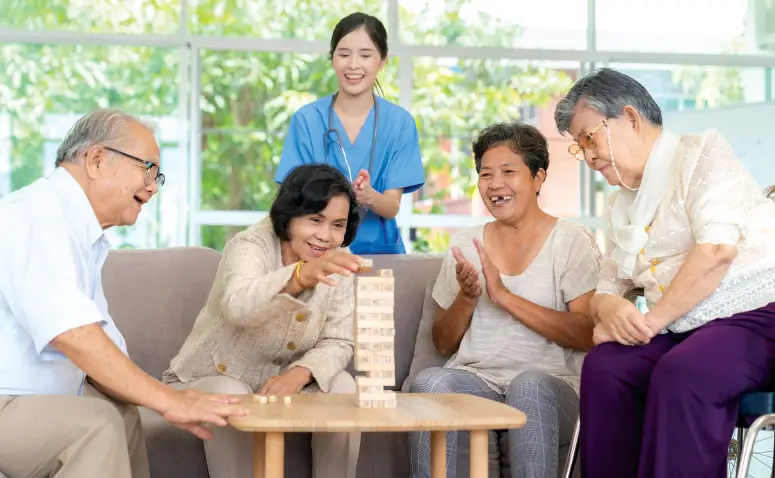 Demential participants engage in enjoyable activities